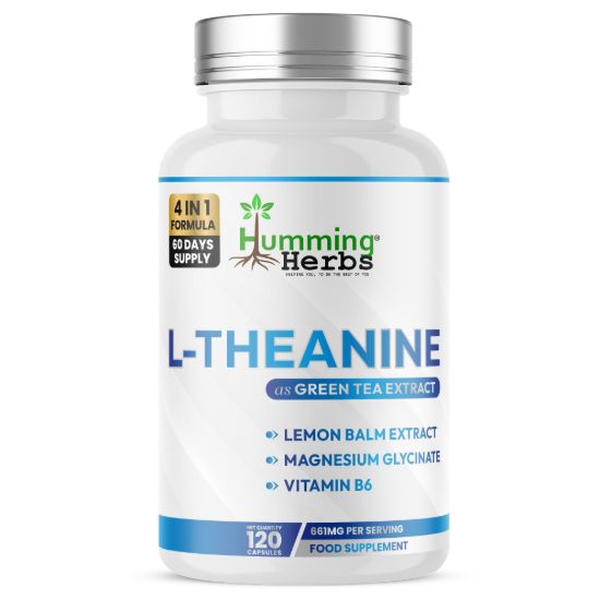 Picture of Humming Herbs L-Theanine Capsules 120 – 4-in-1 Formula