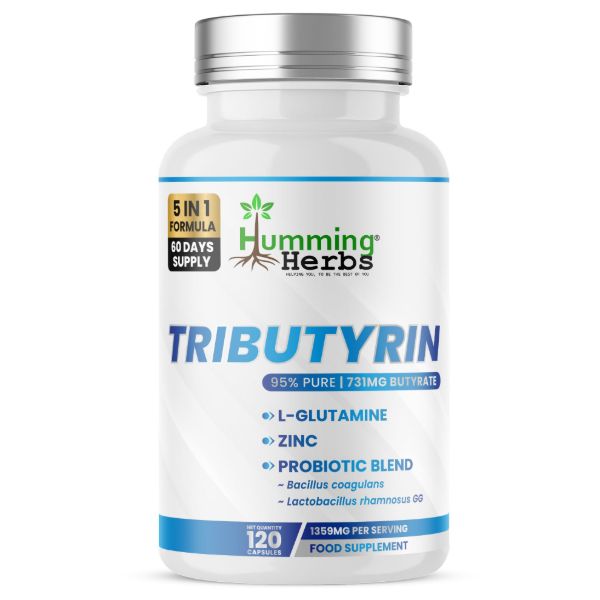 Humming Herbs Tributyrin Capsules 120 | 5-in-1 Formula