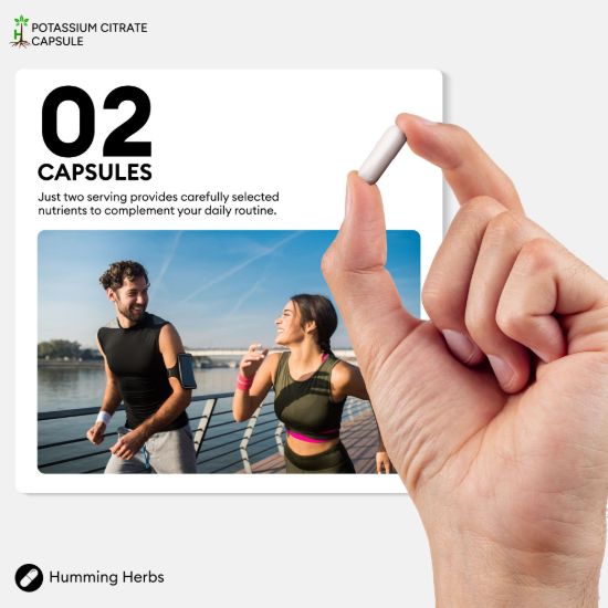 Picture of Humming Herbs Potassium Citrate Capsules 1100mg – 180 Capsules