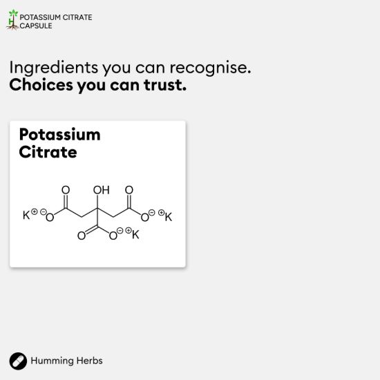 Picture of Humming Herbs Potassium Citrate Capsules 1100mg – 180 Capsules