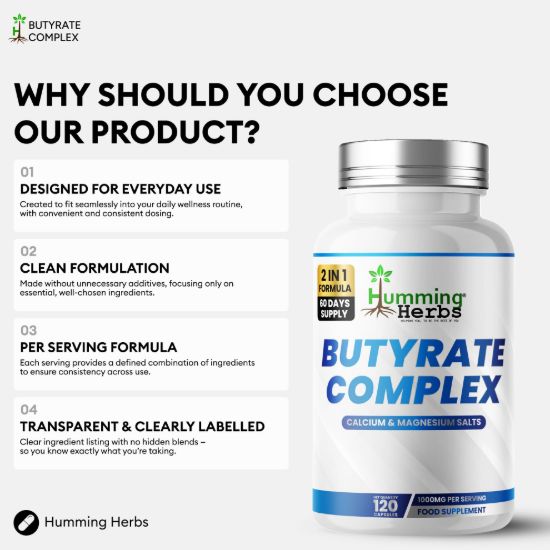 Picture of Humming Herbs Butyrate Complex — Calcium & Magnesium Salts