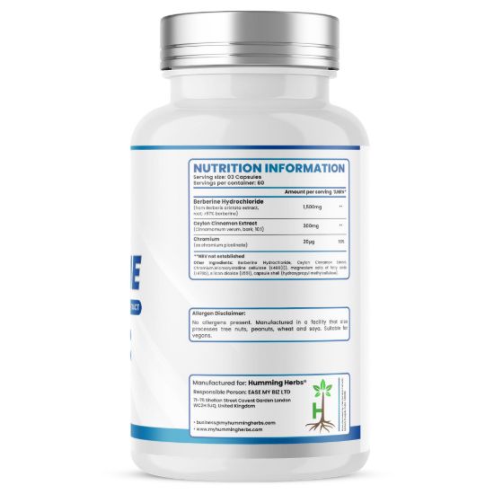 Picture of Humming Herbs Berberine 3-in-1 Capsules | 180 Capsules