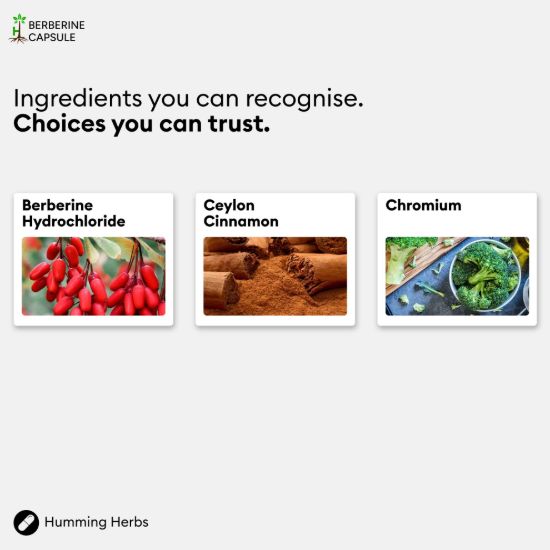 Picture of Humming Herbs Berberine 3-in-1 Capsules | 180 Capsules