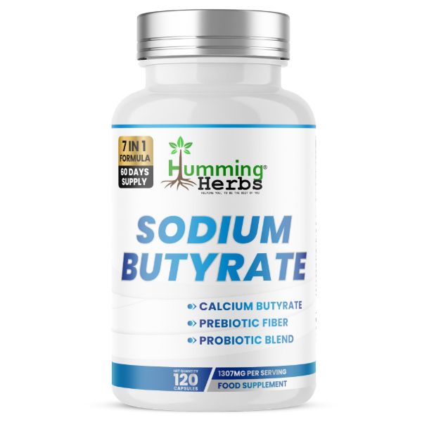 Humming Herbs Sodium Butyrate Capsules 120 — 7 in 1 Formula