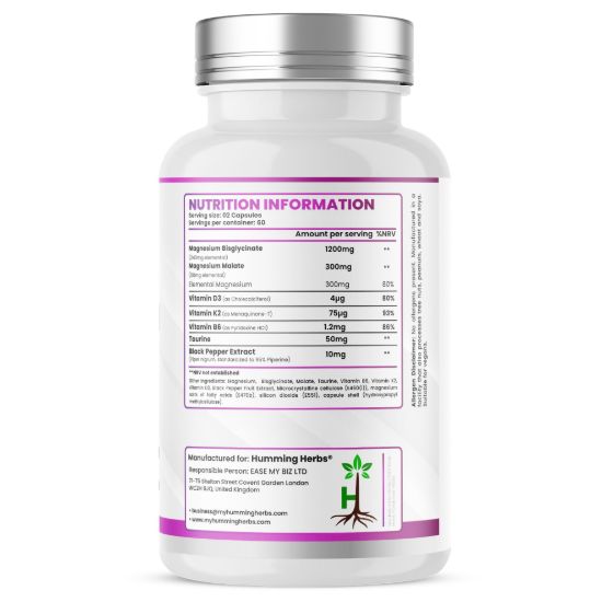 Picture of Humming Herbs Magnesium Complex 120 Capsules | 7-in-1