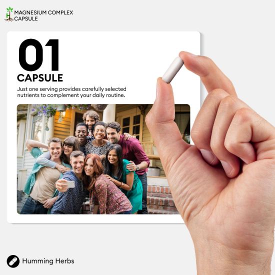 Picture of Humming Herbs Magnesium Complex 120 Capsules | 7-in-1