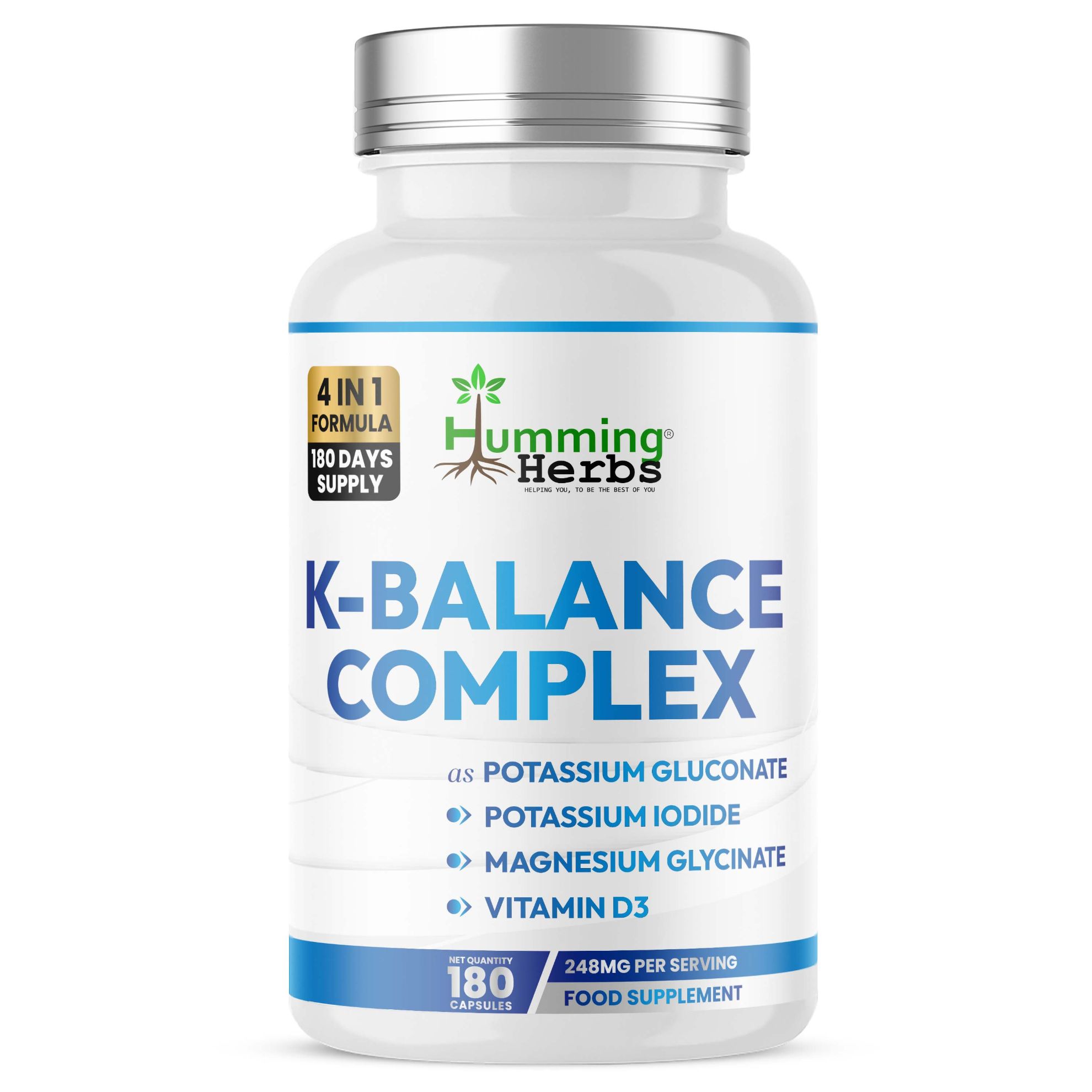 Picture of Humming Herbs K-Balance Complex — 180 Capsules