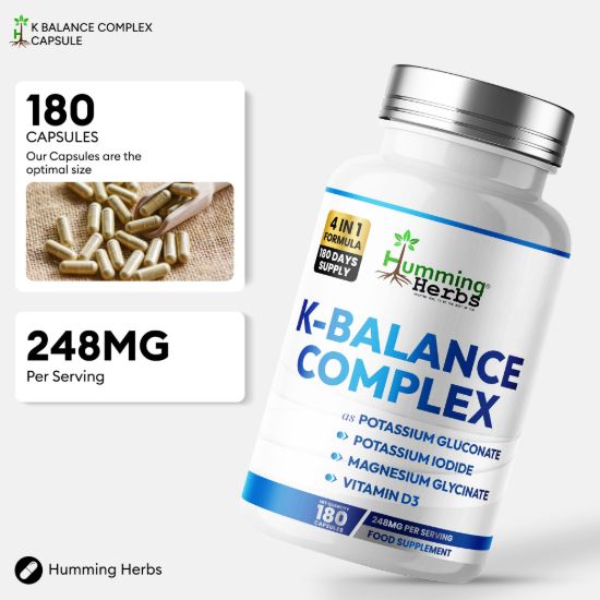 Picture of Humming Herbs K-Balance Complex — 180 Capsules