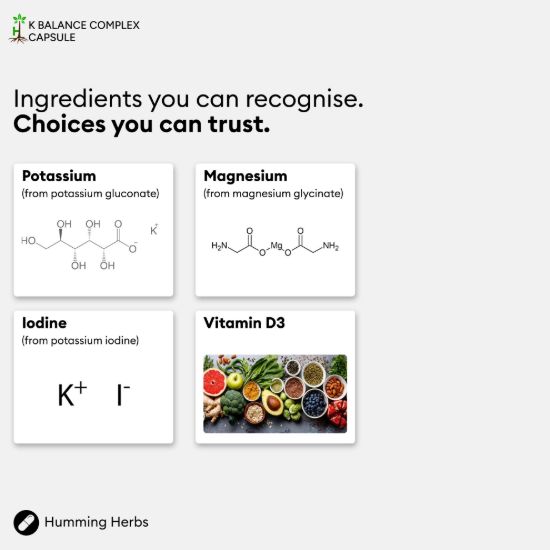 Picture of Humming Herbs K-Balance Complex — 180 Capsules