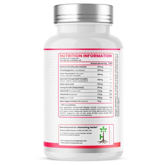 Picture of Humming Herbs NRC Nicotinamide Riboside Chloride Capsules 120