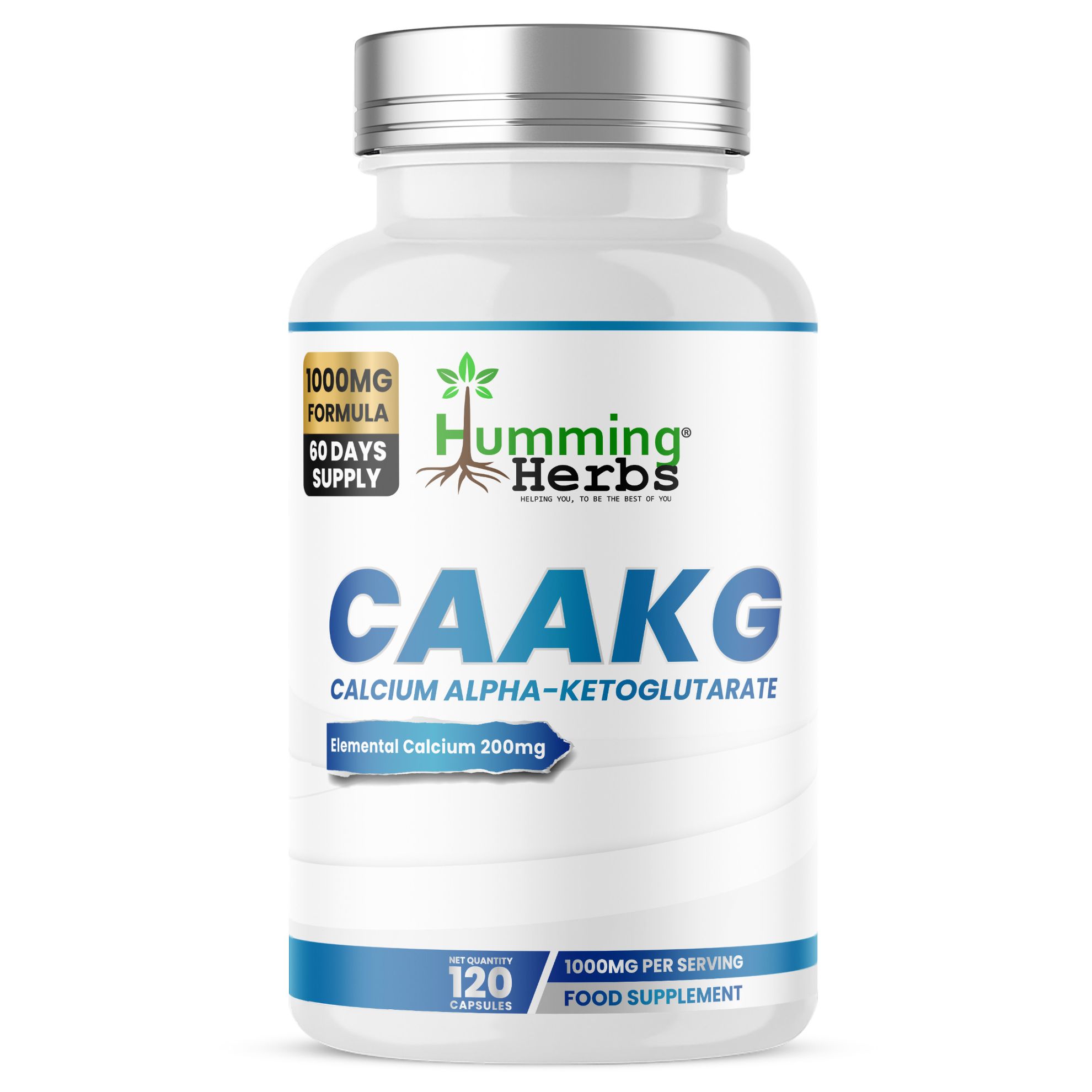 Picture of Humming Herbs CAAKG Calcium Alpha-Ketoglutarate Capsules