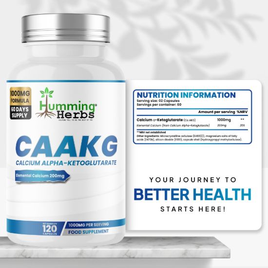 Picture of Humming Herbs CAAKG Calcium Alpha-Ketoglutarate Capsules