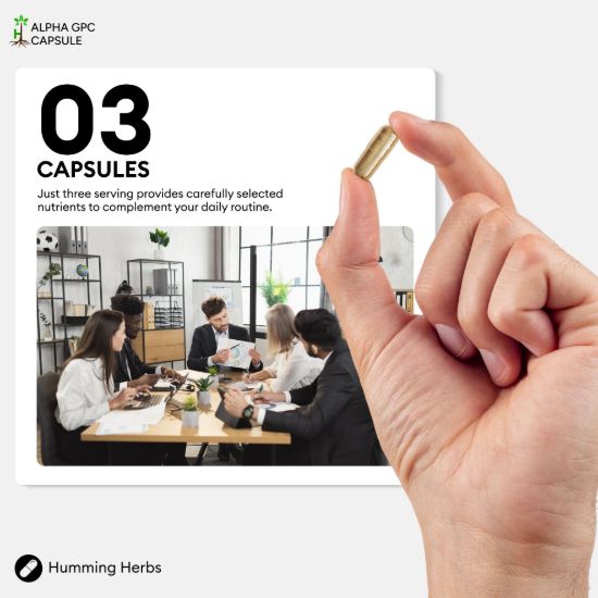 Picture of Humming Herbs Alpha GPC Capsules | 11-in-1 Formula | 120 Caps