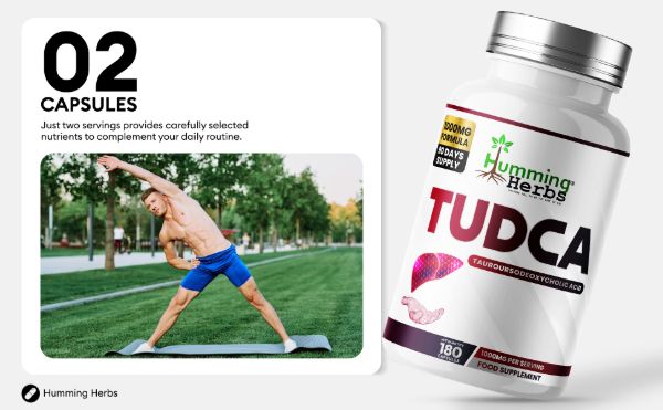 Humming Herbs TUDCA 1000mg Capsules – 180 Capsules