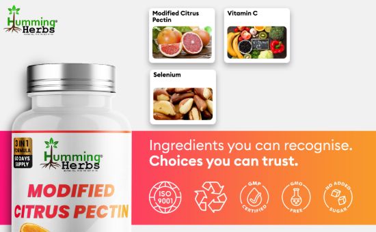 Picture of Modified Citrus Pectin Capsules | Humming Herbs | 120 Caps