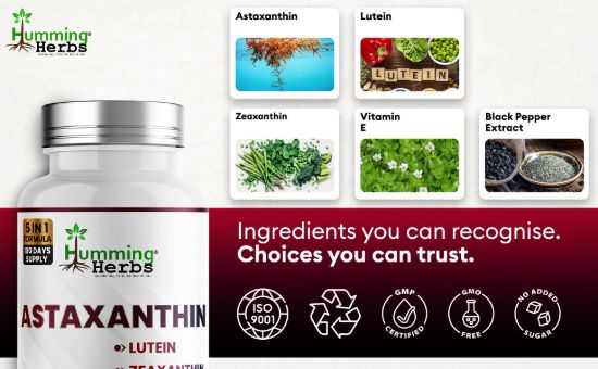Picture of Humming Herbs Astaxanthin Capsules with Lutein & Vitamin E