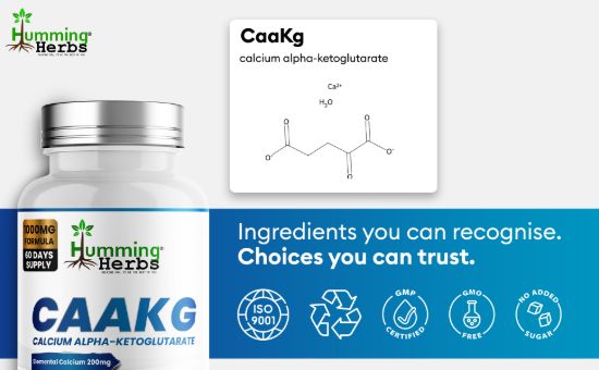 Picture of Humming Herbs CAAKG Calcium Alpha-Ketoglutarate Capsules