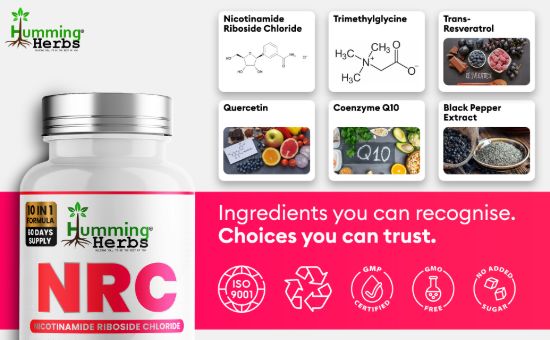 Picture of Humming Herbs NRC Nicotinamide Riboside Chloride Capsules 120