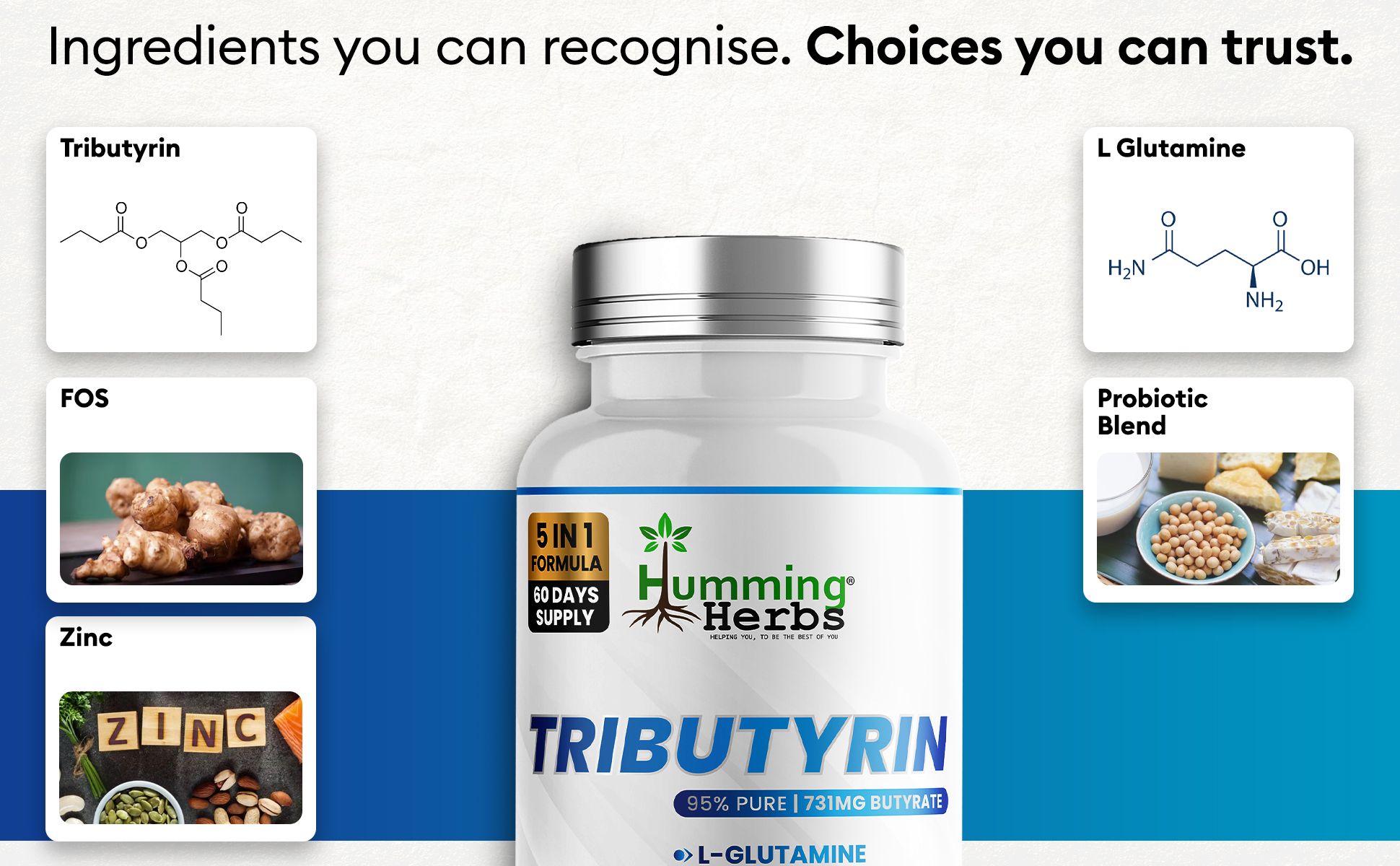 Humming Herbs Tributyrin 5-in-1 capsules