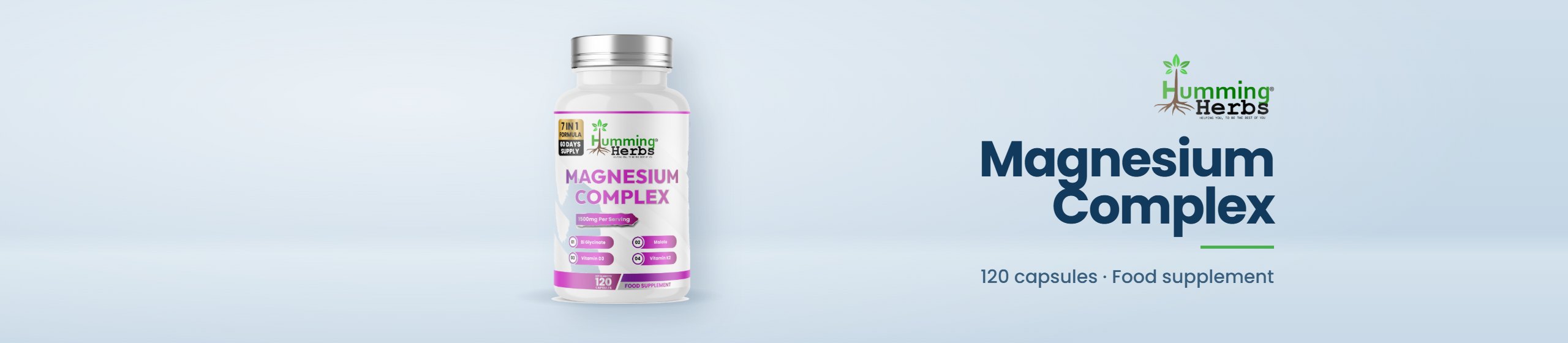 Humming Herbs Magnesium Complex capsules, food supplement